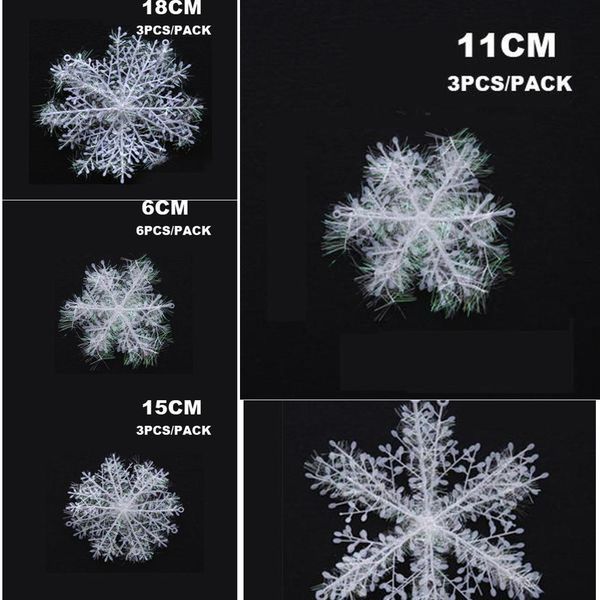

3jhvhanging snowflake christmas tree 6/11/15/18/23/30cm decorations for white home wedding party xmasuutj