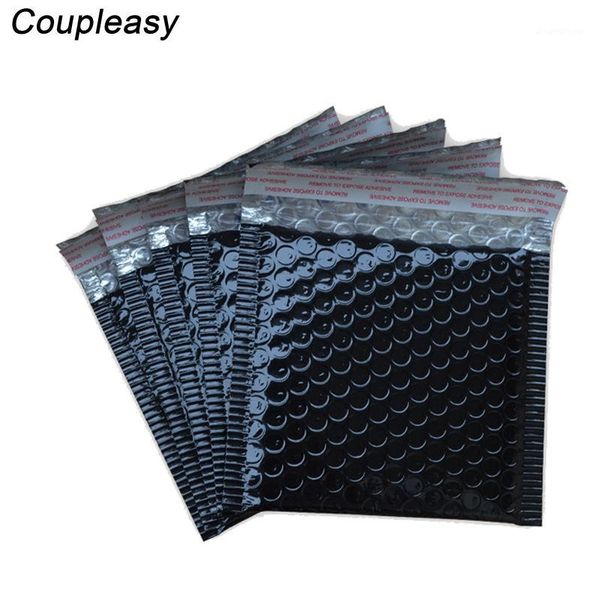 

10pcs 2 sizes bright black poly bubble mailer thicken padded envelopes shockproof bubble envelope shipping bags mailer1