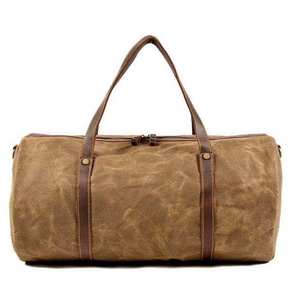 

bolsa lona encerada masculina grande capacidade mensageiro tote fim de semana 8k9o