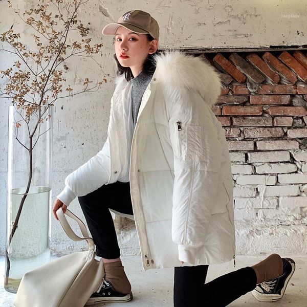 

hooded winter jacket women parka warm thick solid long style cotton padded parkas coat loose stand collar outwear l01241, Black