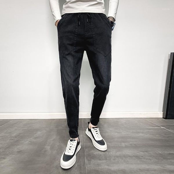 

fashion all match pants men korean slim fit casual joggers men black hip hop harem pants trousers clothes 20201
