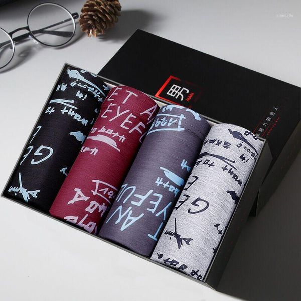 

4 pcs/lot boxer men underwear soft shorts undershorts men's panties boxers underpants men calzoncillo hombre boxer homme1, Black;white