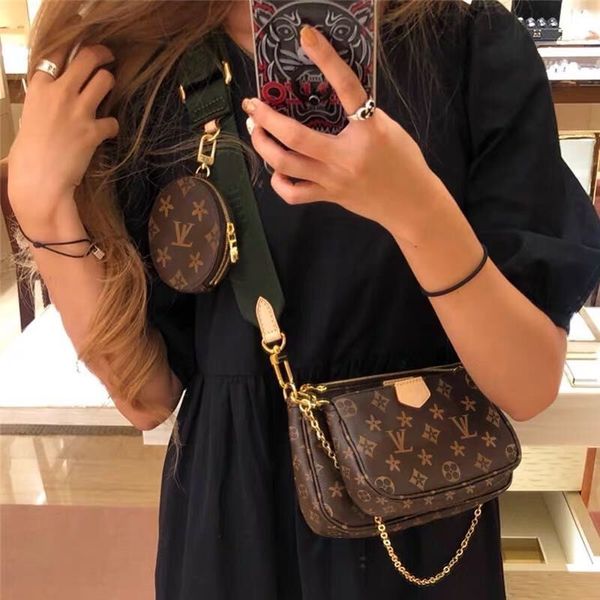 

womens bag shoulder crossbody five-in-one mahjong bag genuine leather chain three-in-one envelope small round bag