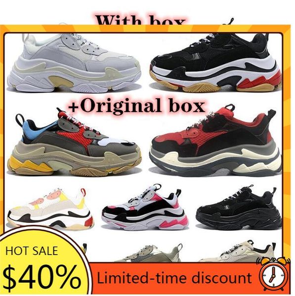 

clear sole paris triple s fashion platform sneakers 17fw triple beige green neon yellow balck white gym red blue party men women shoes