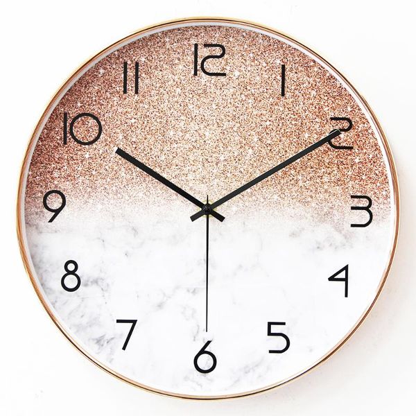 

simple digital wall clock modern design nordic silent plastic wall clock quartz relojes de pared living room 50wc