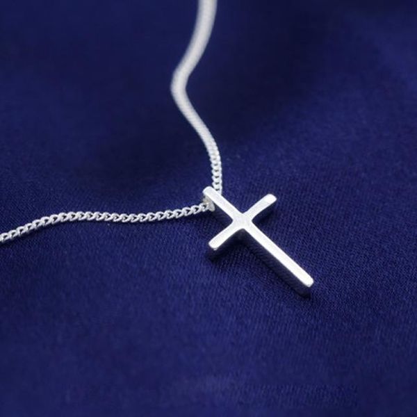 

2018 s 925 sterling silver fashion simple cross pendants necklace 2018 designer h wmtxjb, Black