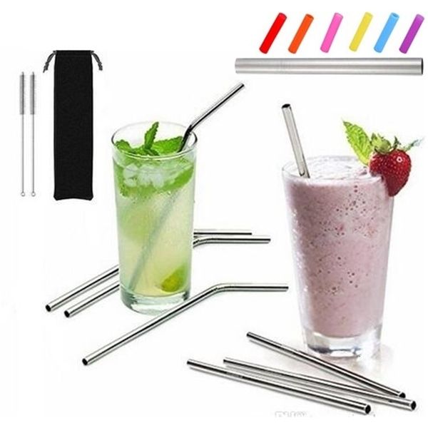 

more size stainless steel straw straight and bent 8.5