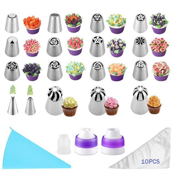 

russian piping tips 31pcs cake decorating baking supplies kit premium russian tulip icing piping nozzles flower shaped frosting wmtbyv