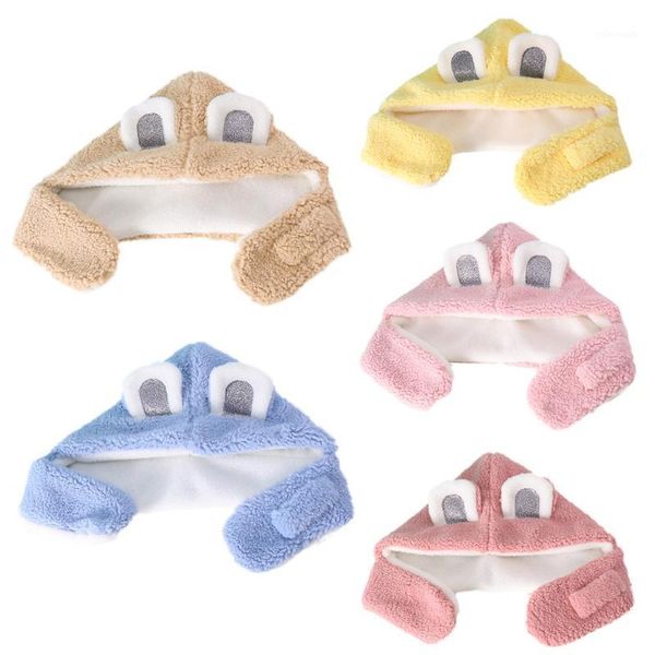 

kids baby cute bear ears hooded hat long scarf winter fluffy plush windproof thermal beanie earflap cap neck warmer1, Blue;gray