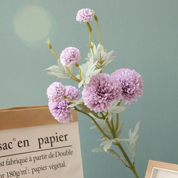 

3 pieces/ lots decorative artificial flower silk cloth blooming chrysanthemum (length 80cm)