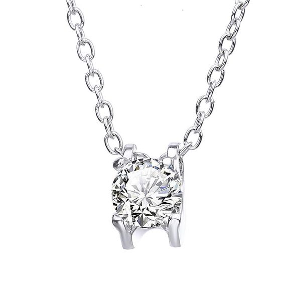 

bettyue brand fashion charm round shape cubic zircon white gold color jewelry pendant necklaces for woman wedding party gifts, Silver