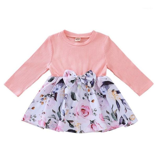 

girl's dresses girl baby cotton dress born toddler long sleeve winter casual clothes floral1, Red;yellow