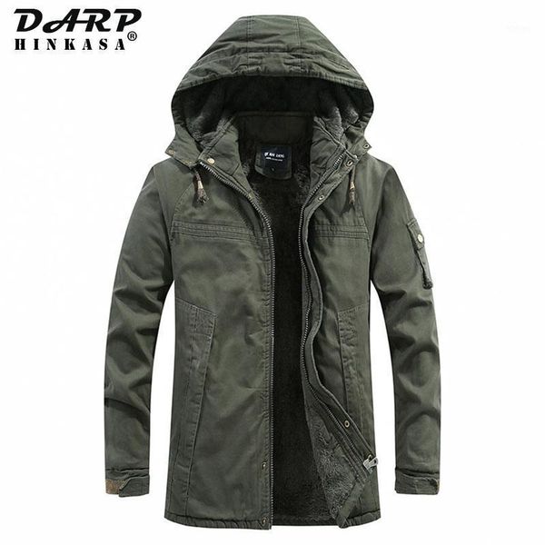 

darphinkasa winter warm men parkas jackets 2020 new parka coat velvet thick windproof hooded winter jackets men1, Black