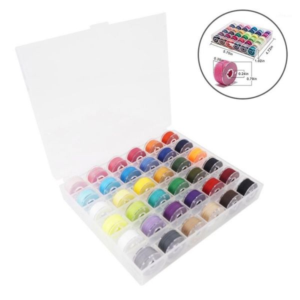 

1 box sewing thread bobbin box multicolor plastic with bobbin case sewing machine holder holds 36 storage tool*1, Black;white