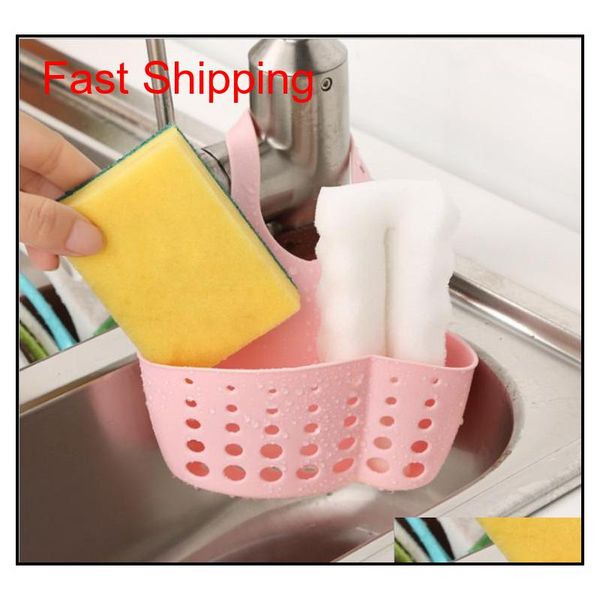 

kitchen hanging drain basket organizer adjustable buckle sink holder shelf gadget storage bag shelving rack faucet sto qylqwr yh_pack