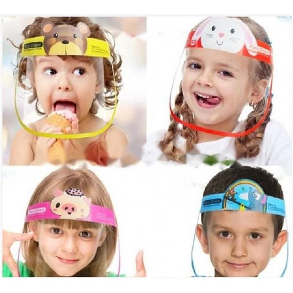 

us stock dhl kid cartoon transparent protective masks dustproof anti-fog full face shield anti dust windproof pet mask