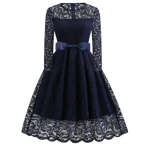 

vintage floral lace pleated dress women sleeveless o-neck elegant party dresses retro 50s summer robe big swing dress1, White;black