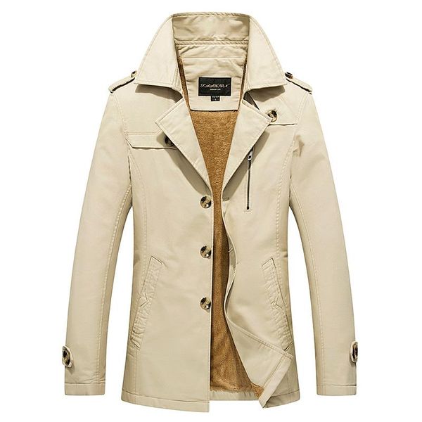 

2020 casual men's jackets fashion winter classic men parkas thick wool liner jacket warm coats windproof overcoat male coat, Black;brown