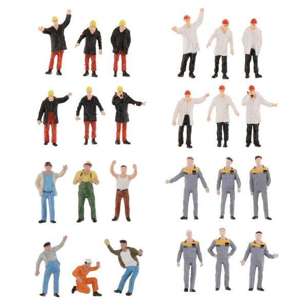 

24pcs 1/50 characters little figures people street road scenery