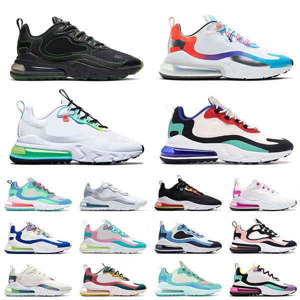 

new arrival 2021 sport 270 react running shoes black green mens womens good game bauhaus blue worldwide white bubble pack trainers sneakers, White;red