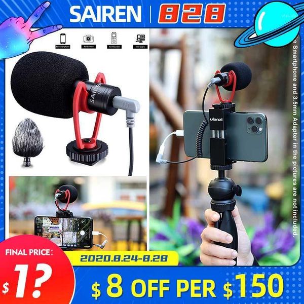 

microphones streaming sairen vm q1 3.5mm wireless microphone on-camera video recording mic for vlogging youtube1
