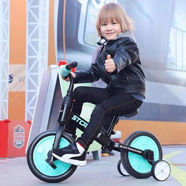 

strollers# 2 in1 multifunctional children's tricycle balance car light kid cart detachable non-pedal scooter two-wheeled baby bicycle
