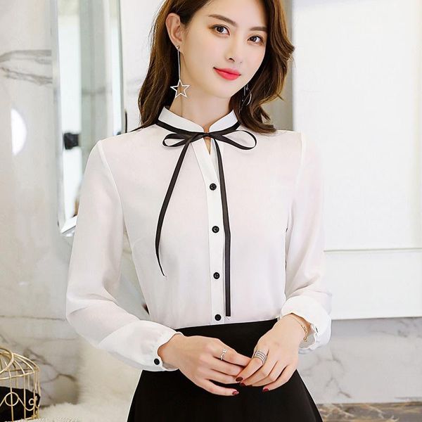 

women polyester blouse body shirt white pink long sleeve casual summer autumn female clothing1