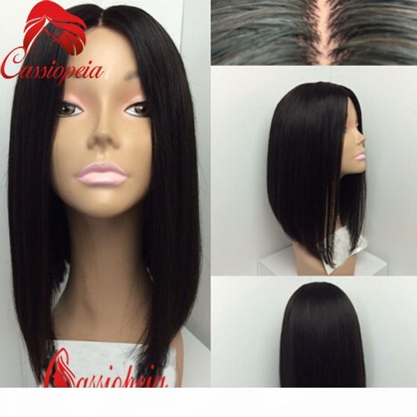 

short bob cut wigs human hair glueless middle part long bob full lace wigs brazilian human hair lace front bob wigs wholesale, Black;brown