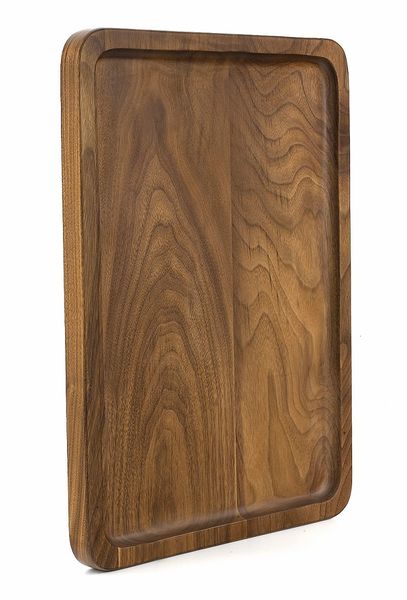

2021 new rectangle black walnut pan trays fruit dishes saucer tea tray dessert dinner bread wood plate dish 3tbu