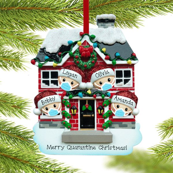 

decoration fashionezf9christmas 2020 party gift quarantine product birthdays personalized family of 4 ornament pandemic