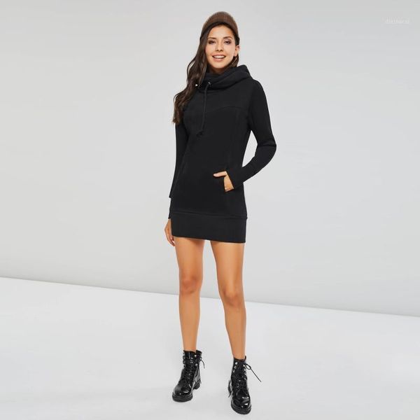 

2020 new hooded sweatshirt women autumn warm full sleeve sweatshirt casual tracksuit1, Black