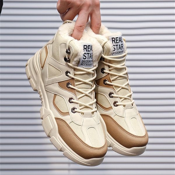 

swyivy high-winter plus velvet shoes new male ankle platform snow boots for men 201128, Black