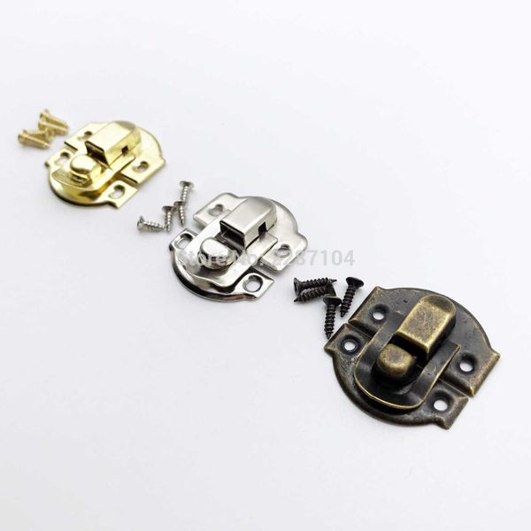 

12шт декоративные железо латунные серебряные золотые ювелирные изделия коробка подарок вина деревянная корпус мебели hasp защелков замок 26