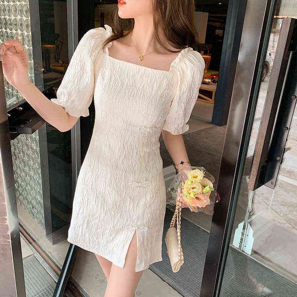 

casual dresses fashionable summer french lace improved short sleeved cheongsam temperament split embroidery dress, Black;gray