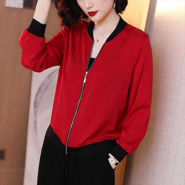 

2021 fashion summer jacket women long sleeve loose coats basic jackets bomber thin lady female jacket plus size 5xl clothes, Black;brown
