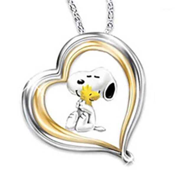 

berbeny lovely gold metal alloy cartoon model dog pendants creative trendy cute necklace for women girl jewelry party gift1, Silver