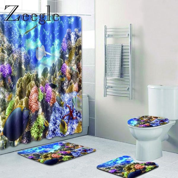 

bath mats zeegle shower curtain and mat set flannel soft toilet pedestal rug foot absorbent seat cover washable