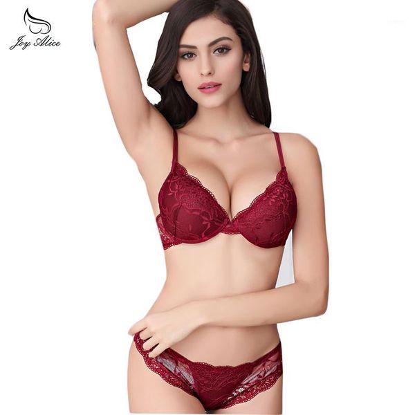 

new luxuery france embroidered lace bra sets for women push up bra and panty set underwear sets lingerie1, Red;black