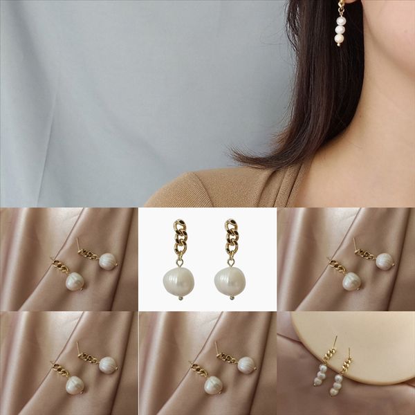 

dwqg extravagant design stainless hoop steel hoop four-leaf flowers earrings rose brass jewelry earring gold studs for women, Golden