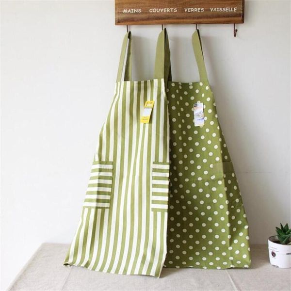 

geometric green cotton linen apron woman bibs home cooking baking coffee shop cleaning aprons kitchen accessory