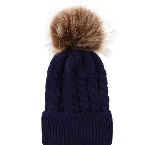 

kids designer beanies autumn winter newborn baby warm knitted beanies big double ball wool hats infant toddler ve sqcfyf sports2010