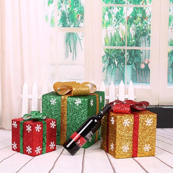 Confezioni regalo Forniture per feste o feste Scatola natalizia Scatole per confezioni regalo di Natale grandi Coperchi con nastro rosso DIY1
