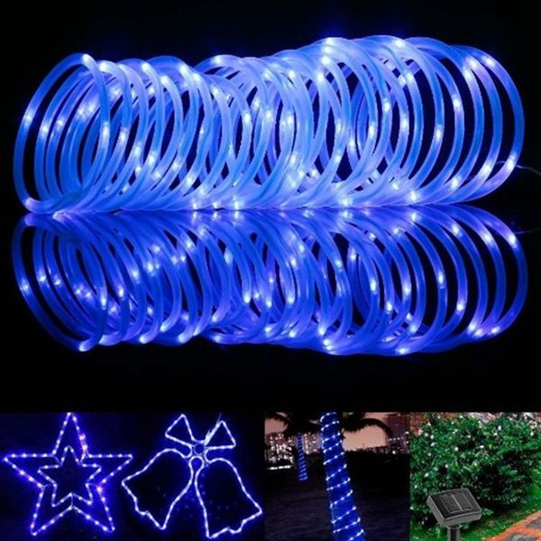 

12m 100 led christmas decoration solar string lights waterproof led string rope indoor outdoor fairy holiday party lighting