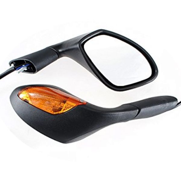 

with led turn signal light rear view side mirrors for aprilia rs125 250 honda cbr 250 600 1000