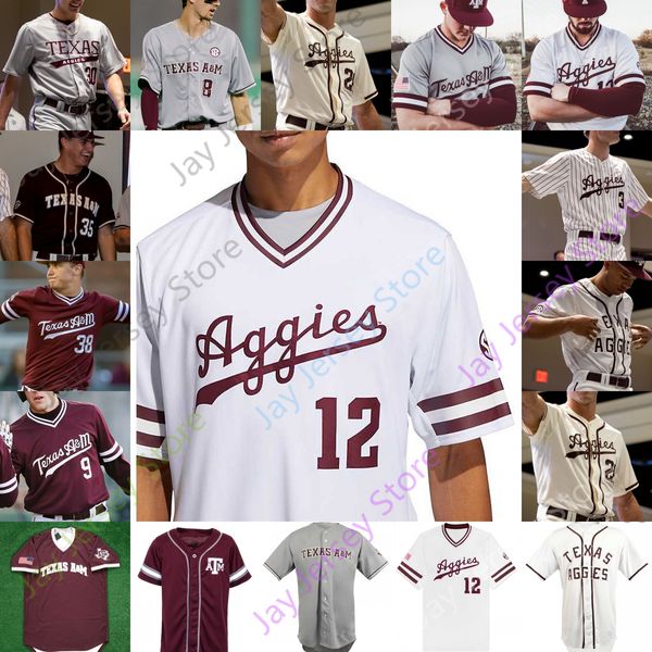 

texas a m baseball jersey ncaa college michael wacha will frizzell ray alejo austin bost logan britt, Blue;black