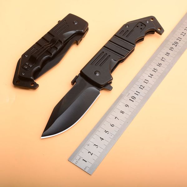 1 peça faca dobrável tática AK47 440C lâmina preta cabo de alumínio facas de sobrevivência ao ar livre com caixa de varejo