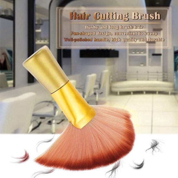 

hair brushes neck duster brush soft barber face cleaning cutting fan-shaped, Silver