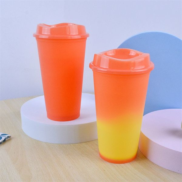 

pp thermal change sublimation tumblers multicolor new pattern children 16oz temperature sensing discoloration plastic cup new 5bs j2