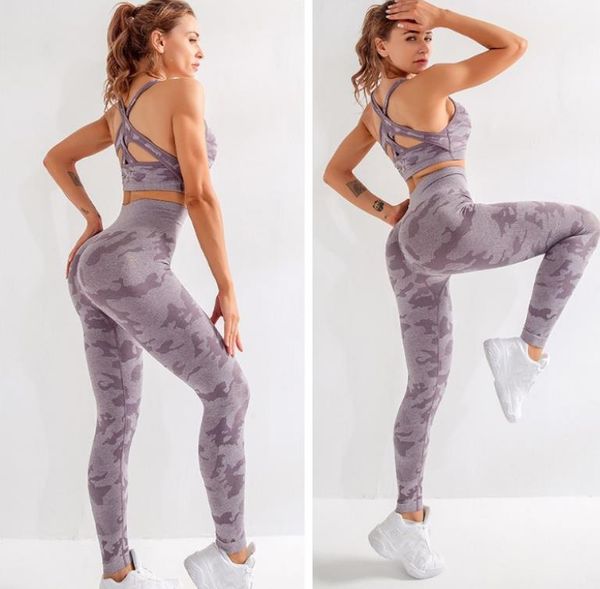 

european and america wholesale seamless yoga set tight fitness workout quick dry breathable woman yoga suit, Gray