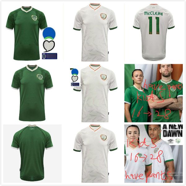 

20 21 ireland kids soccer jersey keane mcclean brady coleman clark hendrick irish national team 2020 2021 football shirt, Black;yellow